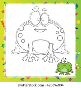 illustration of Cartoon frog