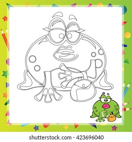 illustration of Cartoon frog