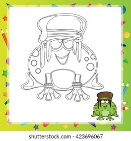 illustration of Cartoon frog