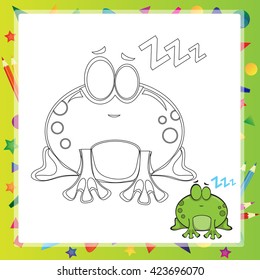 illustration of Cartoon frog