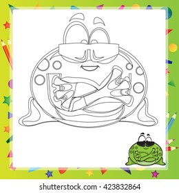 illustration of Cartoon frog