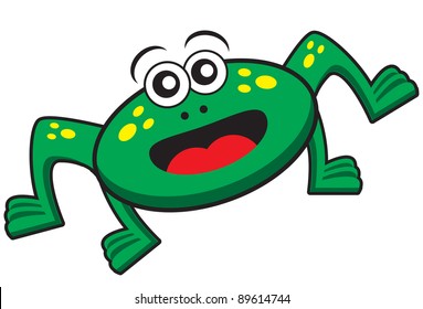 illustration of cartoon frog