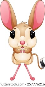 Illustration of cartoon funny jerboa