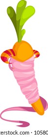 illustration cartoon ghost carrot