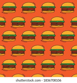 illustration of a cartoon hamburger