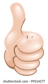 An illustration of a cartoon hand giving a thumbs up
