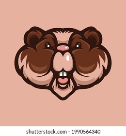 Ilustración Caricatura Cabeza de ardilla