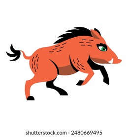 illustration of a Cartoon Hog character