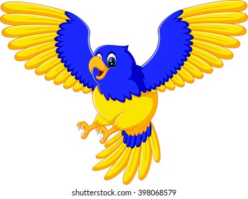 illustration of Cartoon macaw smile