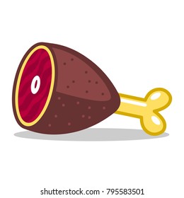 illustration of cartoon meat icon