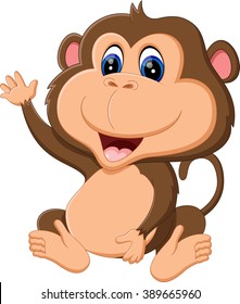 illustration of Cartoon monkey