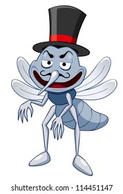 illustration of Cartoon Mosquito vector
