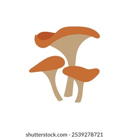 Illustration cartoon mushroom with blank background