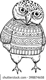 illustration of Cartoon owl 