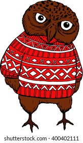 illustration of Cartoon owl 
