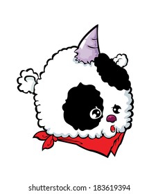 illustration of cartoon panda vector