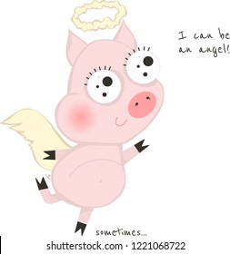 illustration of a cartoon pig 