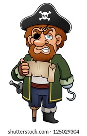 illustration of Cartoon pirate