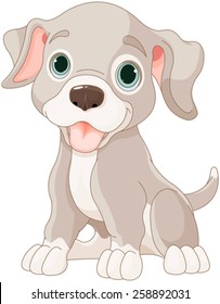 Illustration of cartoon puppy