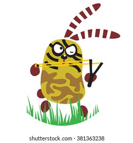Illustration of cartoon rabbit
