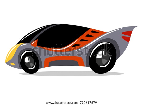 illustration of cartoon\
racing sport car