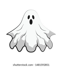 Illustration Cartoon Scary Ghost Cute Ghost Stock Vector (Royalty Free ...