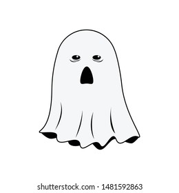 Illustration of Cartoon scary ghost, Cute ghost cartoon, 