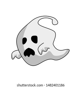 Illustration of Cartoon scary ghost, Cute ghost cartoon, 