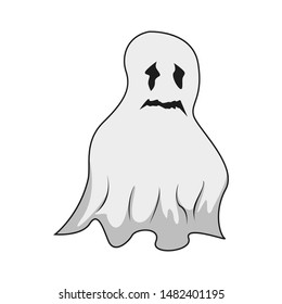 Illustration Cartoon Scary Ghost Cute Ghost Stock Vector (Royalty Free ...