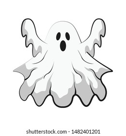 Illustration of Cartoon scary ghost, Cute ghost cartoon, 