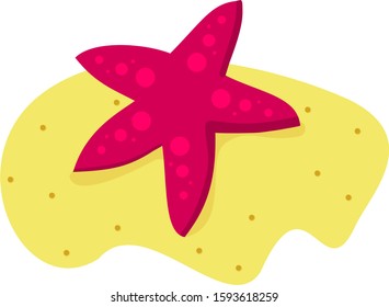 illustration of a cartoon sea star above