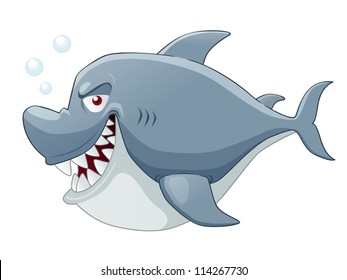 Illustration of Cartoon Shark vector
