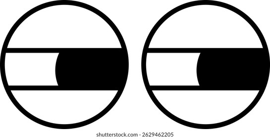 Ilustração de Cartoon Side of Eye