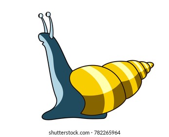 Illustration of the cartoon snail