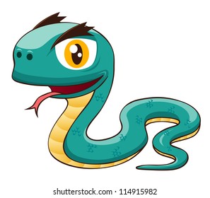 illustration of Cartoon snake