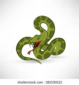 Illustration of Cartoon Snake
