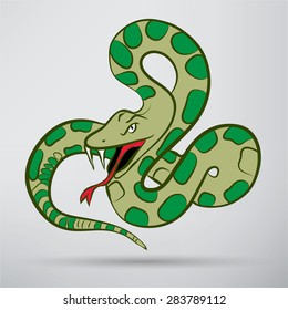 Illustration Cartoon Snake Stock Vector (Royalty Free) 283789112 ...