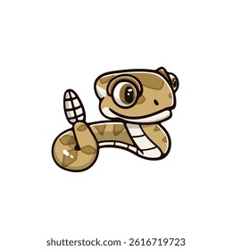 illustration cartoon snake o white background