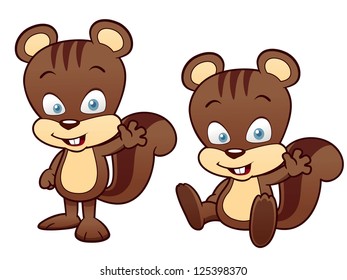 illustration of Cartoon squirrel