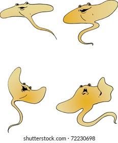 Illustration of a cartoon Stingray