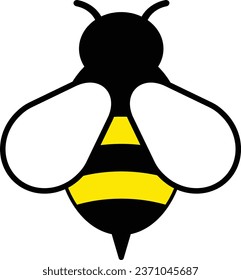 An illustration of a cartoon style bee