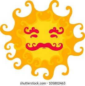 illustration cartoon sun