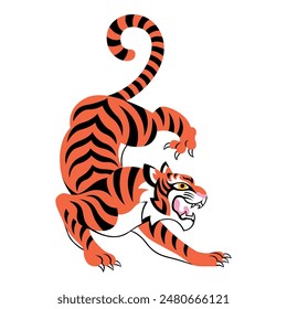 illustration of a Cartoon Tiger character