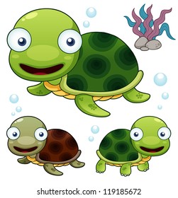 Illustration Cartoon Turtle Stock Vector (Royalty Free) 119185672 ...