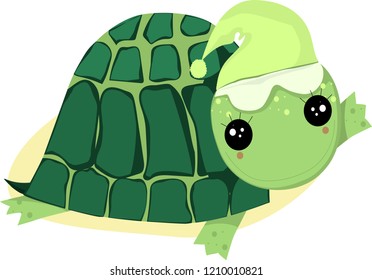 illustration of a cartoon turtle