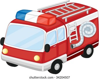 Illustration of  a cartoon vehicle on white