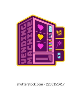 illustration of cartoon vending machine