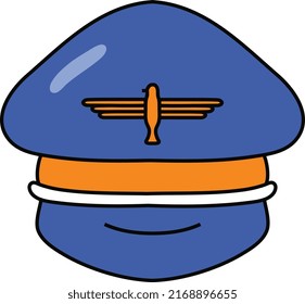 Illustration of cartoon violet police cap accurately designed