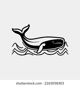 ilustración de una ballena de dibujos animados