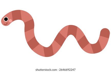 Ilustração de um personagem de worm de desenho animado